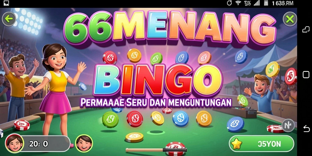 Tampilan seru gameplay Bingo di 66MENANG saat momen menang.