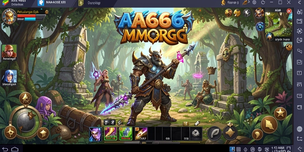 Tangkapan layar gameplay AA666 yang menampilkan aksi pertempuran epik.