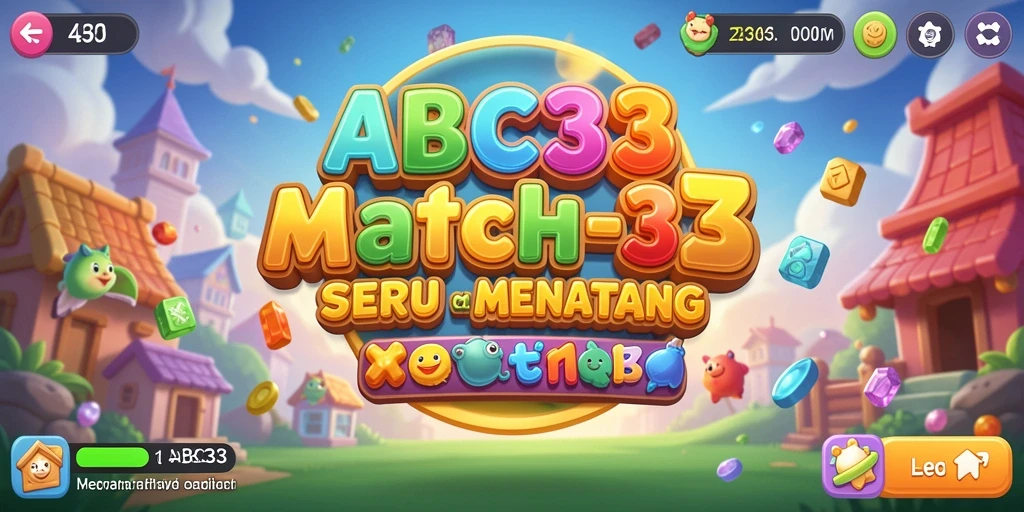 Tampilan permainan ABC33 dengan tema Match-3 yang menarik.