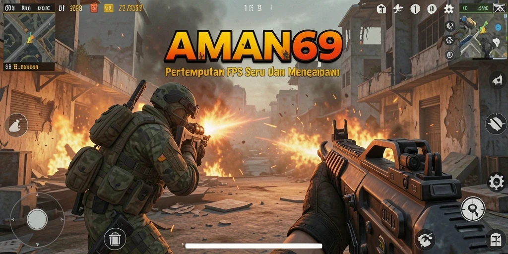 Tampilan aksi seru di AMAN69 saat pertempuran berlangsung.