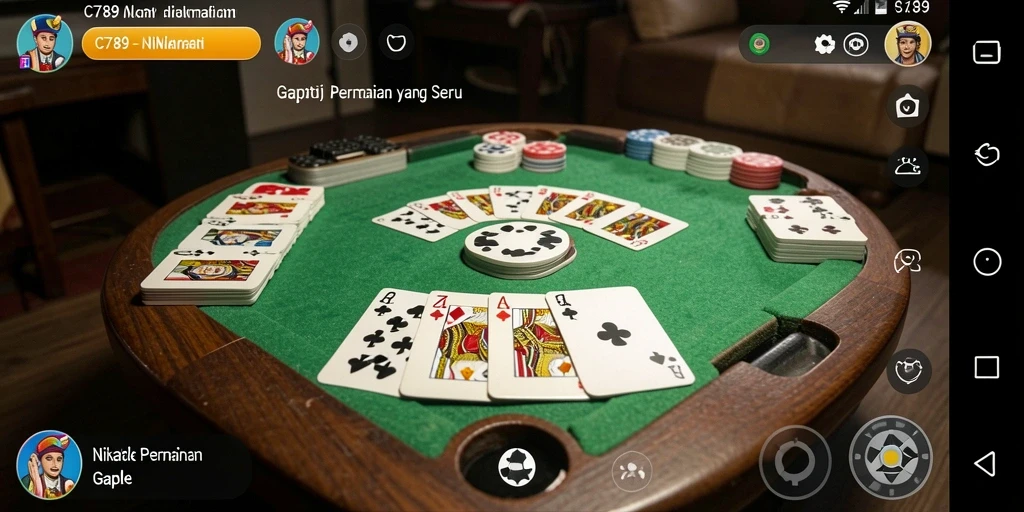 Screenshot gameplay Gaple C789 yang menampilkan keseruan permainan.