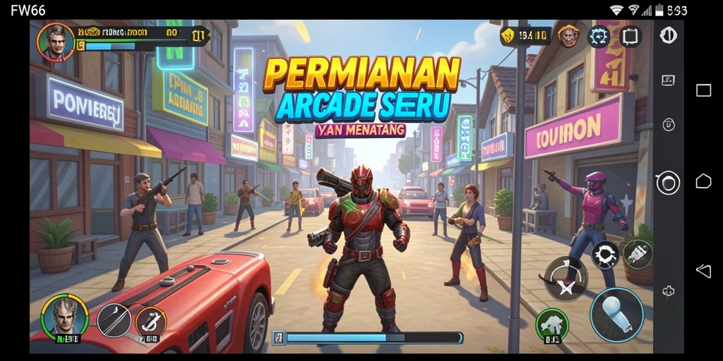 Tampilan gameplay seru FW66 dengan grafis yang menarik dan kontrol yang responsif.