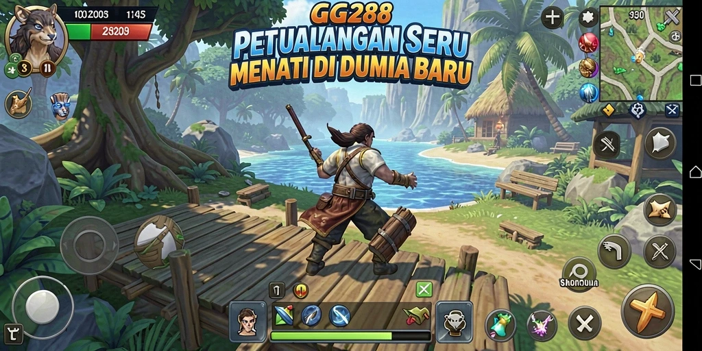 Tampilan seru gameplay petualangan di GG288 penuh aksi.