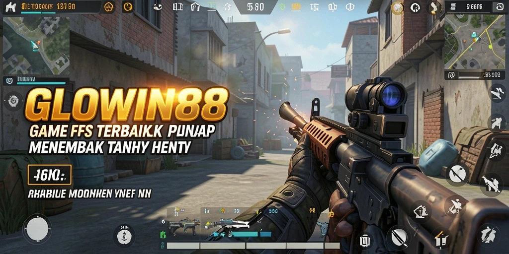 Tampilan gameplay mendebarkan dari GLOWIN88 dengan aksi tembak-menembak intens.