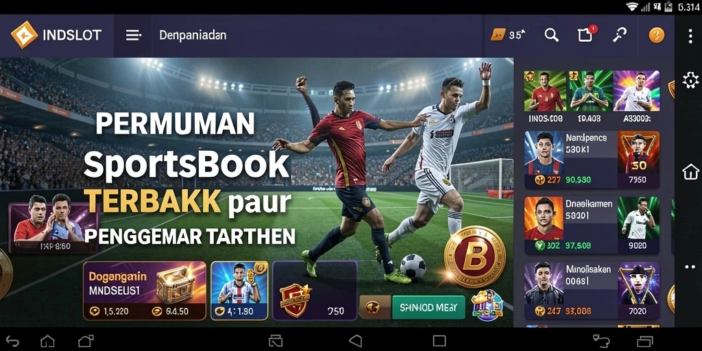 Screenshot utama INDSLOT menampilkan antarmuka taruhan yang intuitif.