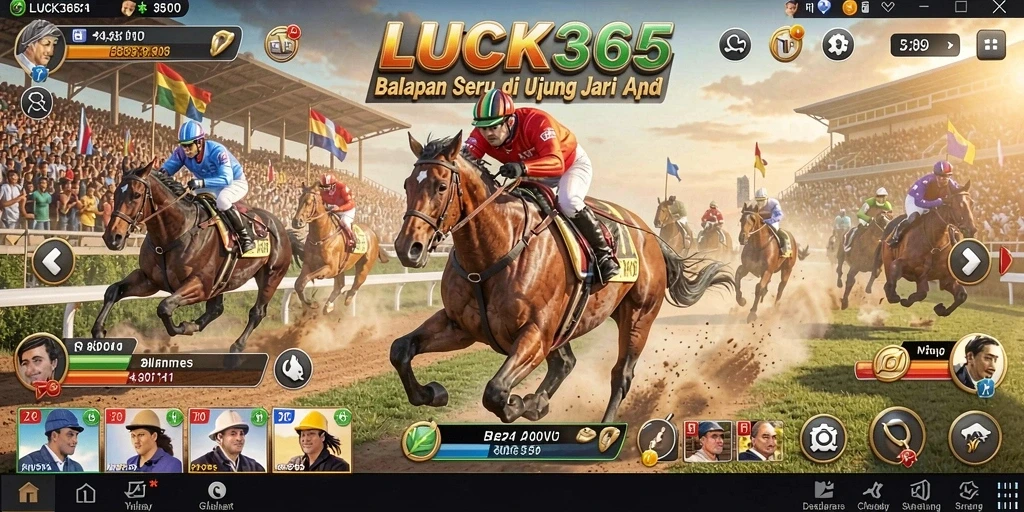 Tampilan gameplay balapan yang mendebarkan dari LUCK365.
