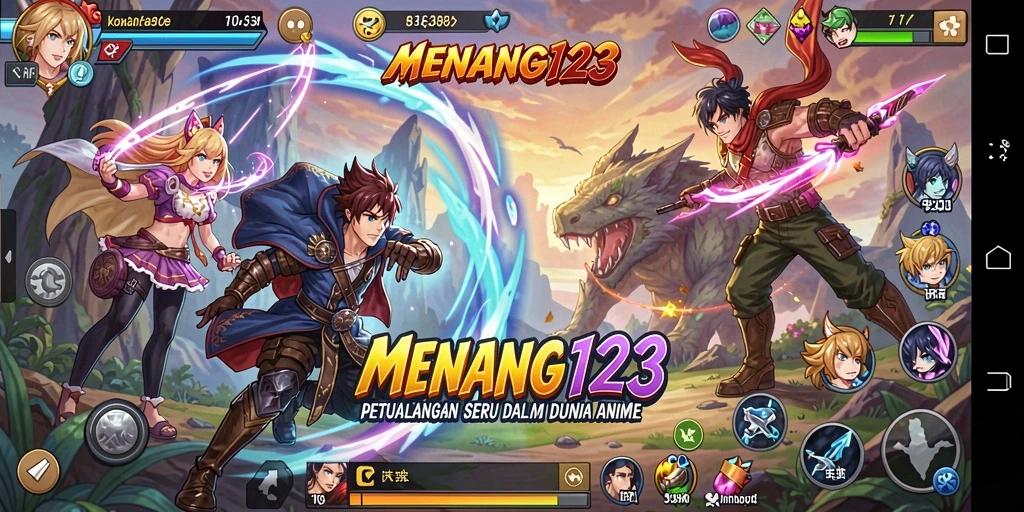 Gameplay seru dalam MENANG123 dengan karakter Anime yang dinamis.