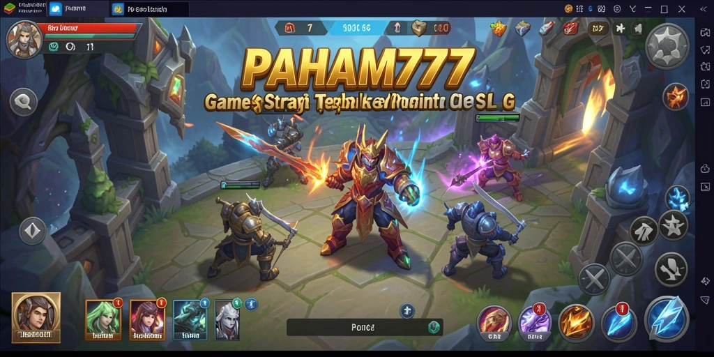 Screenshot utama PAHAM777 menampilkan aksi pertempuran strategis yang mendebarkan.