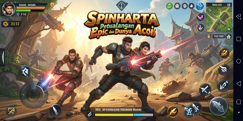 Tampilan aksi seru dan grafis menawan dari SPINHARTA.