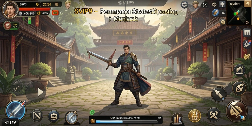 Screenshot gameplay SVIP9 yang menunjukkan pertempuran strategi yang mendebarkan.